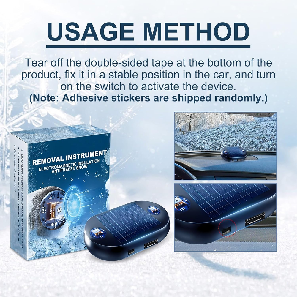 🏆10K+ SOLD LAST WEEK! - ❄️2025 Newest Electromagnetic Snow and Ice Prevention Device (Solar Powered)